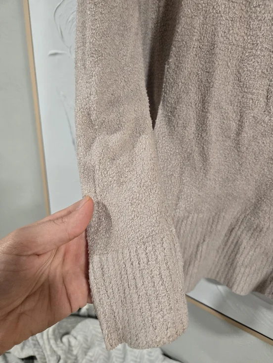 Barefoot Dreams• Cozychic Lite Lounge Open-Front Cardigan - Light Mauve. Sz S - Picture 8 of 12